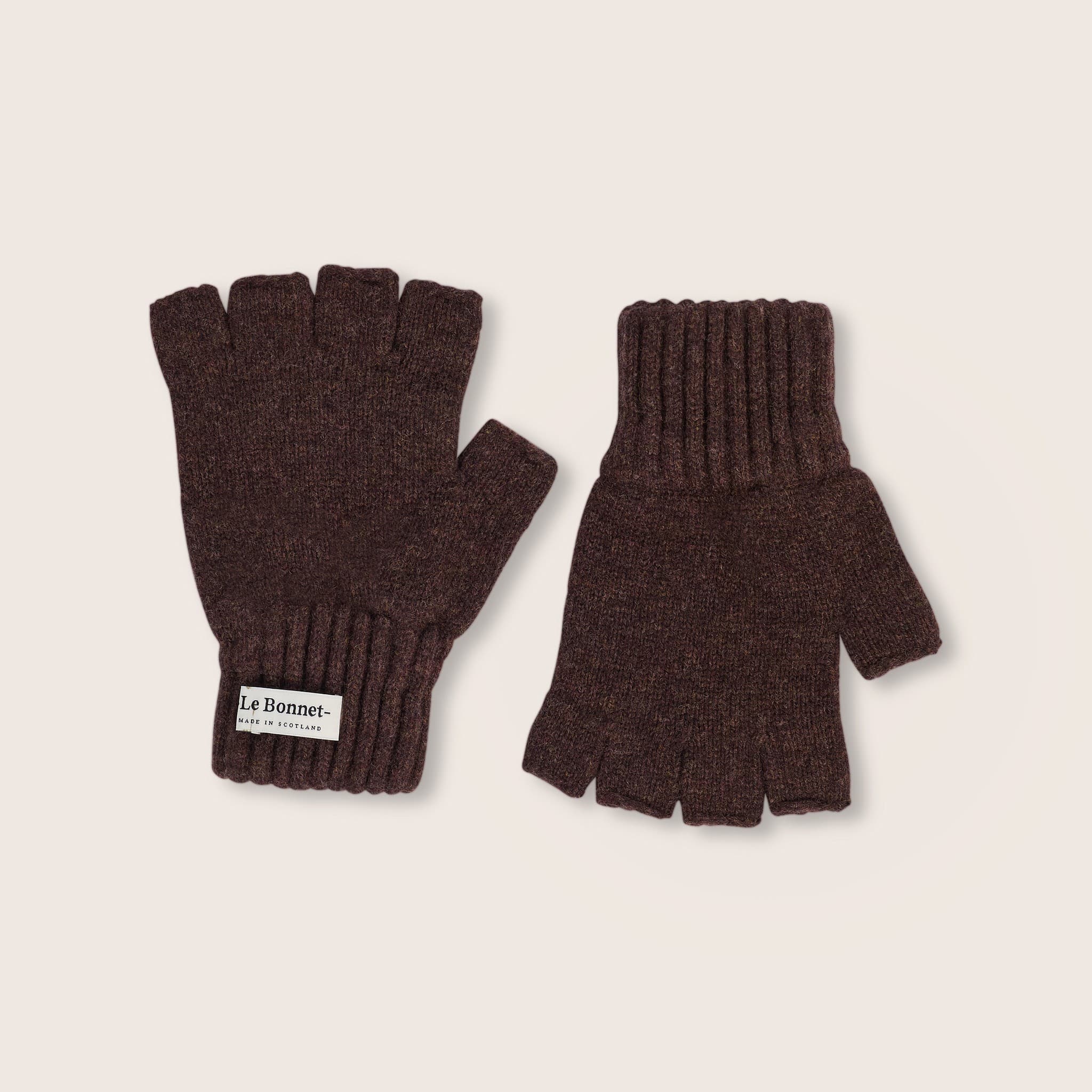 Gloves Fingerless — Chestnut