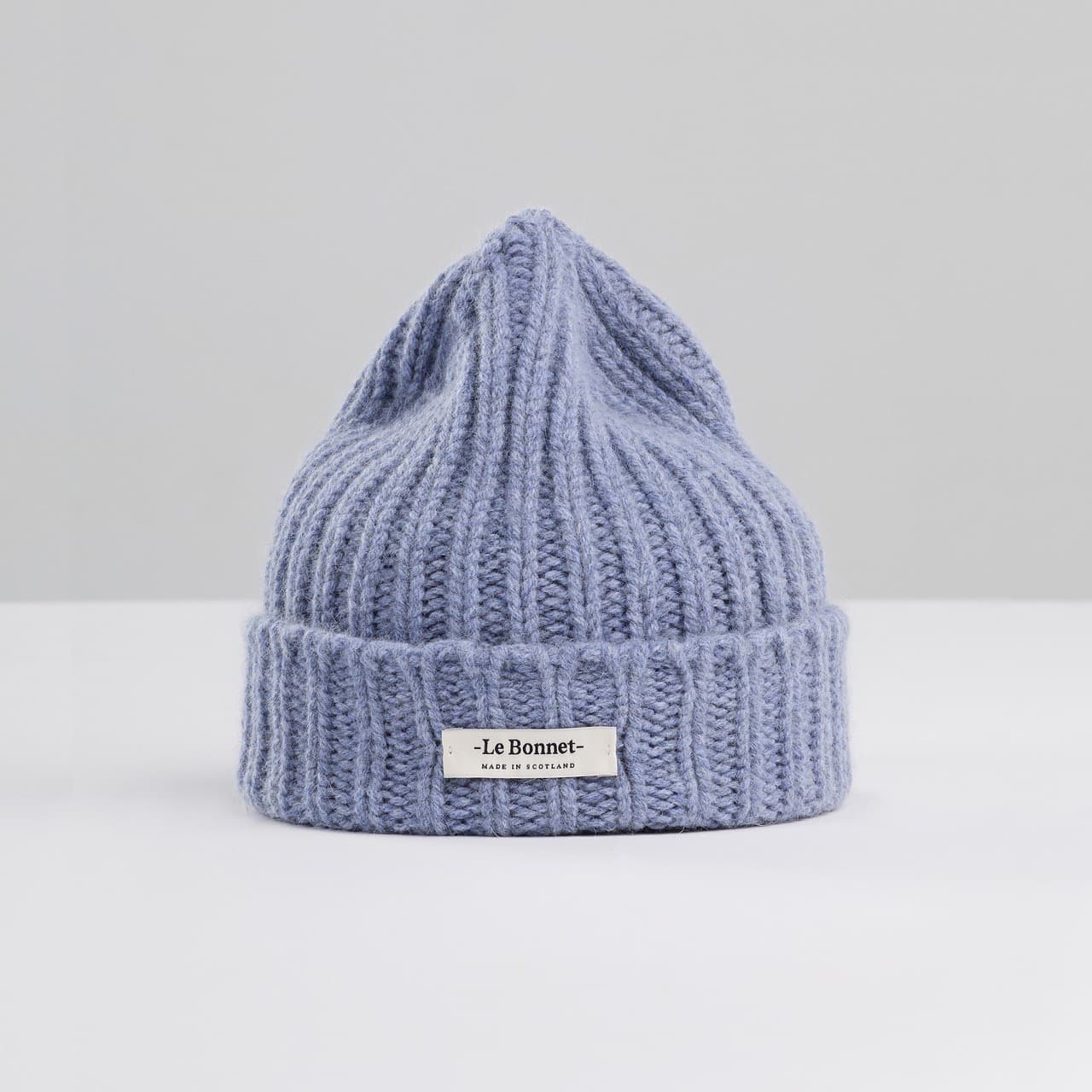 Logo Beanie — Washed denim