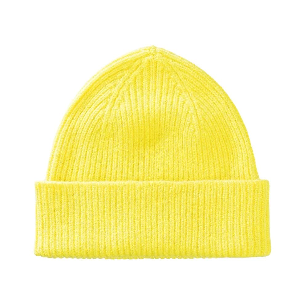 Acid Yellow Beanie van Le Bonnet geselecteerd door ELLE
